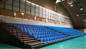 Retractable seating telescopic seating foldable tribune