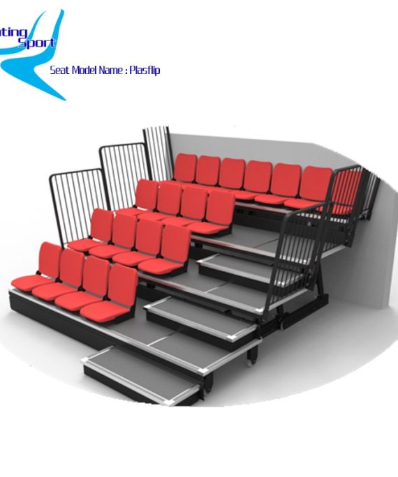 Basketball hall seat retractable seating indoor foldable tribune -Plasflip