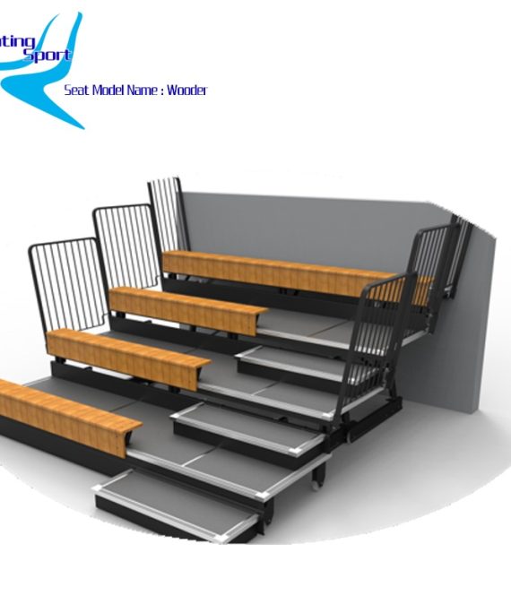 Gym seat retractable seat indoor sports hall seat telescopic seat wooden bench seat