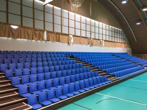 Basketball hall seat,retractable seating,indoor foldable seat