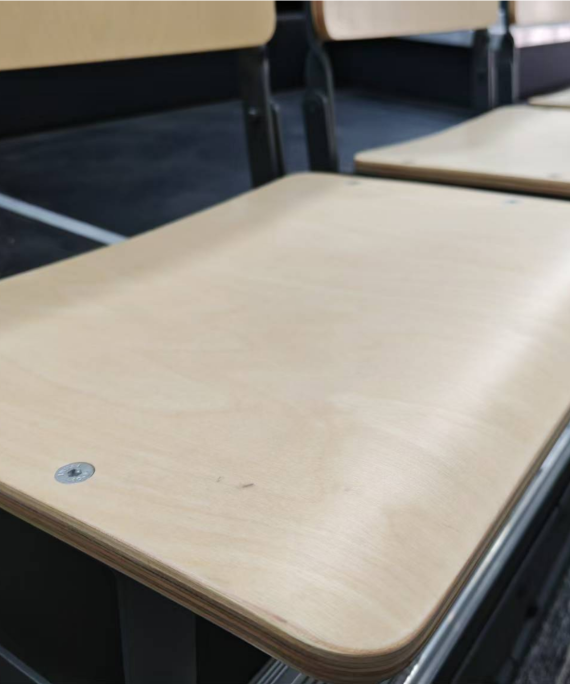 Foldable wooden chair retractable seat indoor telescopic tribune