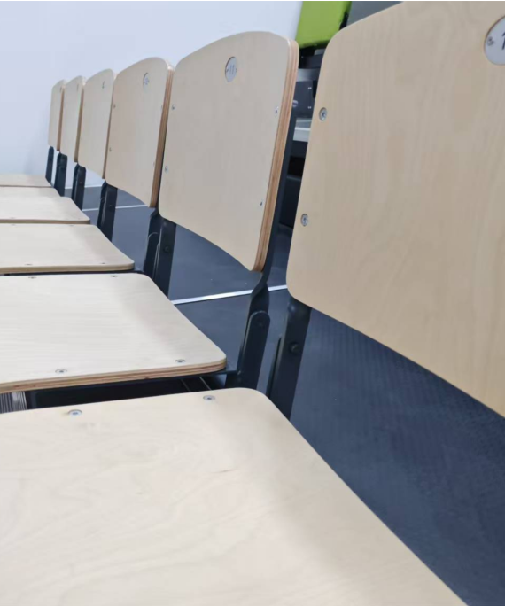 Foldable wooden chair retractable seat indoor telescopic tribune - Saga wooden foldable seat