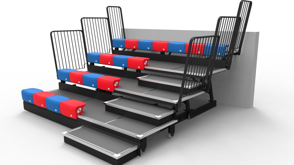 Retractable seating attached to the wall