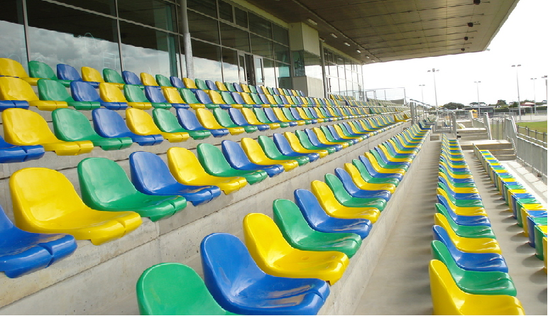 Bolivia Stadium Seating Project: Injection - Molded Integral Seats on Concrete Grandstands